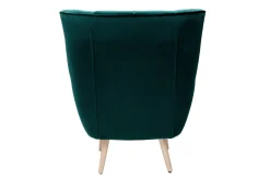Miliboo Sessel aus Samt petrolfarben mit Holzfüßen AVERY* Design-sessel|Sessel