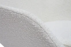Miliboo Sessel aus Stoff mit Bouclé-Wolleffekt in Ecru und schwarzem Metall MAYNE* Design-sessel|Sessel
