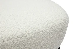 Miliboo Sessel aus Stoff mit Bouclé-Wolleffekt in Ecru und schwarzem Metall BELEY* Design-sessel|Sessel