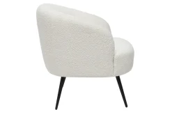 Miliboo Sessel aus Stoff mit Bouclé-Wolleffekt und Metall MAGGIE* Design-sessel|Sessel