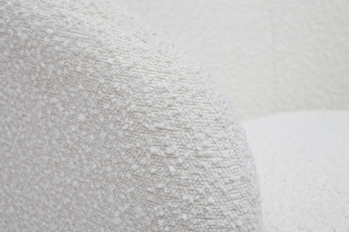 Miliboo Sessel aus Stoff mit Bouclé-Wolleffekt und Metall MAGGIE* Design-sessel|Sessel