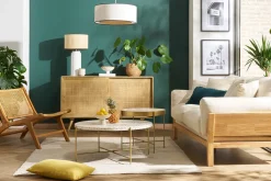 Miliboo Sessel aus Teakholz und naturfarbenem Rattan HAMMA* Design-sessel|Sessel