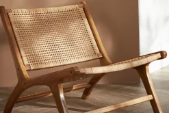 Miliboo Sessel aus Teakholz und naturfarbenem Rattan HAMMA* Design-sessel|Sessel