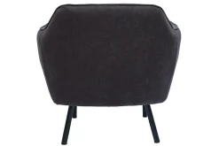Miliboo Sessel dunkelgrauer Stoff mit Samteffekt LAURENS* Design-sessel|Sessel