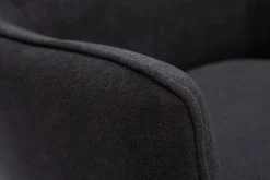 Miliboo Sessel dunkelgrauer Stoff mit Samteffekt LAURENS* Design-sessel|Sessel