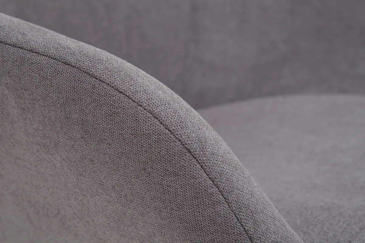 Miliboo Sessel grauer Stoff mit Samteffekt und schwarzes Metall MAYNE* Design-sessel|Sessel