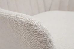 Miliboo Sessel im beigen Samtdesign mit Metallfuß GASTON* Design-sessel|Sessel