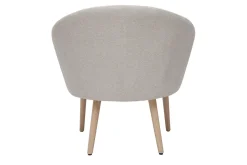 Miliboo Sessel im beigen Samtdesign mit hellen Holzfüßen OLIVIA* Design-sessel|Sessel