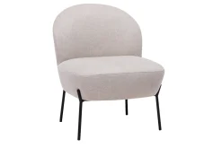Miliboo Sessel im beigen Samtdesign mit schwarzem Metall BELEY* Design-sessel|Sessel