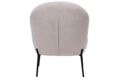 Miliboo Sessel im beigen Samtdesign mit schwarzem Metall BELEY* Design-sessel|Sessel
