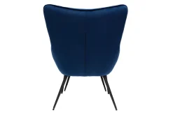 Miliboo Sessel mit blauer Samt-Fußstütze MOOD* Design-sessel|Sessel