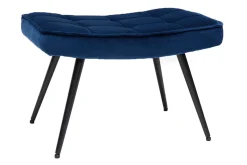 Miliboo Sessel mit blauer Samt-Fußstütze MOOD* Design-sessel|Sessel