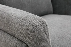 Miliboo Sessel mit grauem Stoff im Samtdesign Metallfüße MOSCO* Design-sessel|Sessel