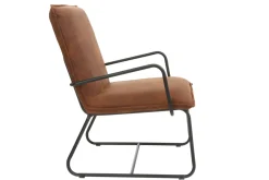 Miliboo Sessel PU Braun und Metallgestell Schwarz MERCY* Design-sessel|Sessel