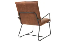 Miliboo Sessel PU Braun und Metallgestell Schwarz MERCY* Design-sessel|Sessel