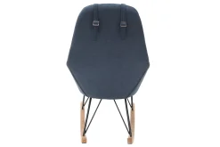 Miliboo Sessel Schaukelstuhl Samteffekt Blau Füße Metall und Holz JHENE* Design-sessel|Schaukelstühle