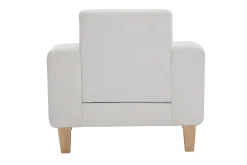 Miliboo Sessel skandinavisch Altweiß Holzbeine FJORD* Design-sessel|Sessel