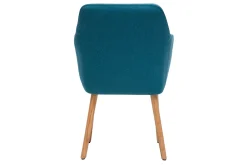 Miliboo Sessel skandinavisch Blaugrün und Füße aus Eichenholz ALEYNA* Design-sessel|Design-stühle