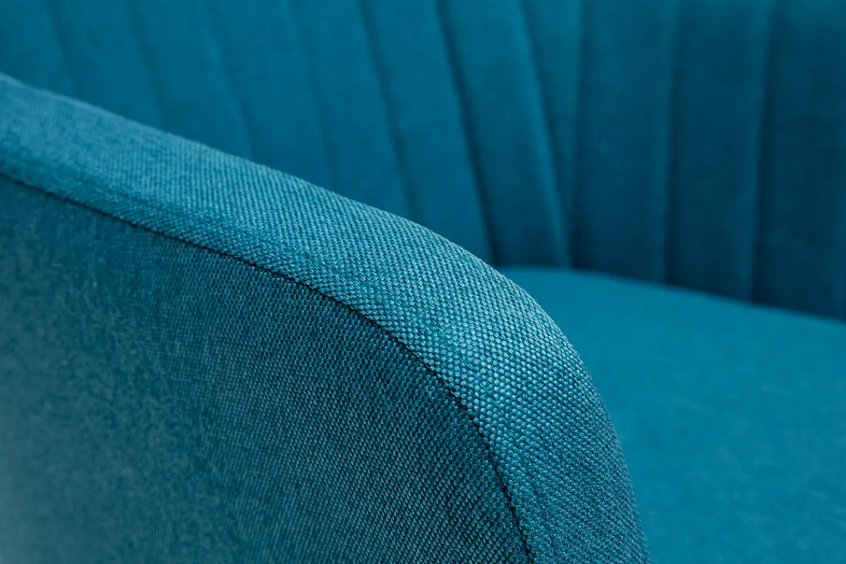 Miliboo Sessel skandinavisch Blaugrün und Füße aus Eichenholz ALEYNA* Design-sessel|Design-stühle