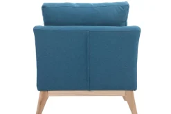 Miliboo Sessel skandinavisch Blaugrün Füße aus hellem Holz OSLO* Design-sessel|Sessel