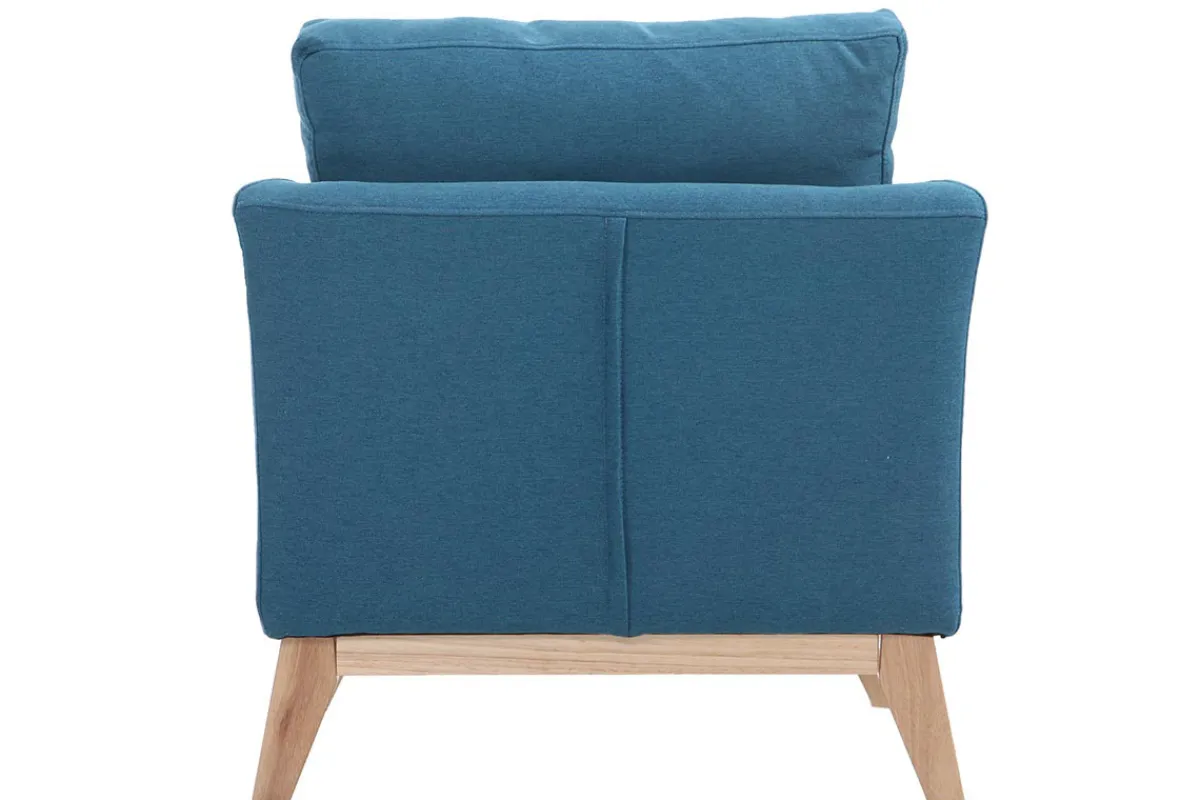 Miliboo Sessel skandinavisch Blaugrün Füße aus hellem Holz OSLO* Design-sessel|Sessel
