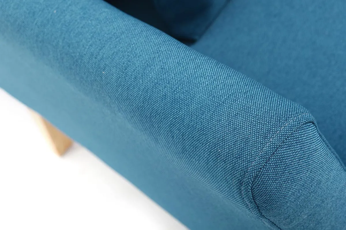 Miliboo Sessel skandinavisch Blaugrün Füße aus hellem Holz OSLO* Design-sessel|Sessel