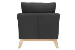 Miliboo Sessel skandinavisch Dunkelgrau Füße aus hellem Holz OSLO* Design-sessel|Sessel