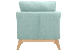 Miliboo Sessel skandinavisch Lagunengrün und Füße aus hellem Holz OSLO* Design-sessel|Sessel