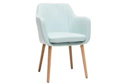 Miliboo Sessel skandinavisch Minzgrün und Füße aus Eichenholz ALEYNA* Design-sessel|Design-stühle