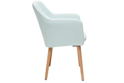 Miliboo Sessel skandinavisch Minzgrün und Füße aus Eichenholz ALEYNA* Design-sessel|Design-stühle