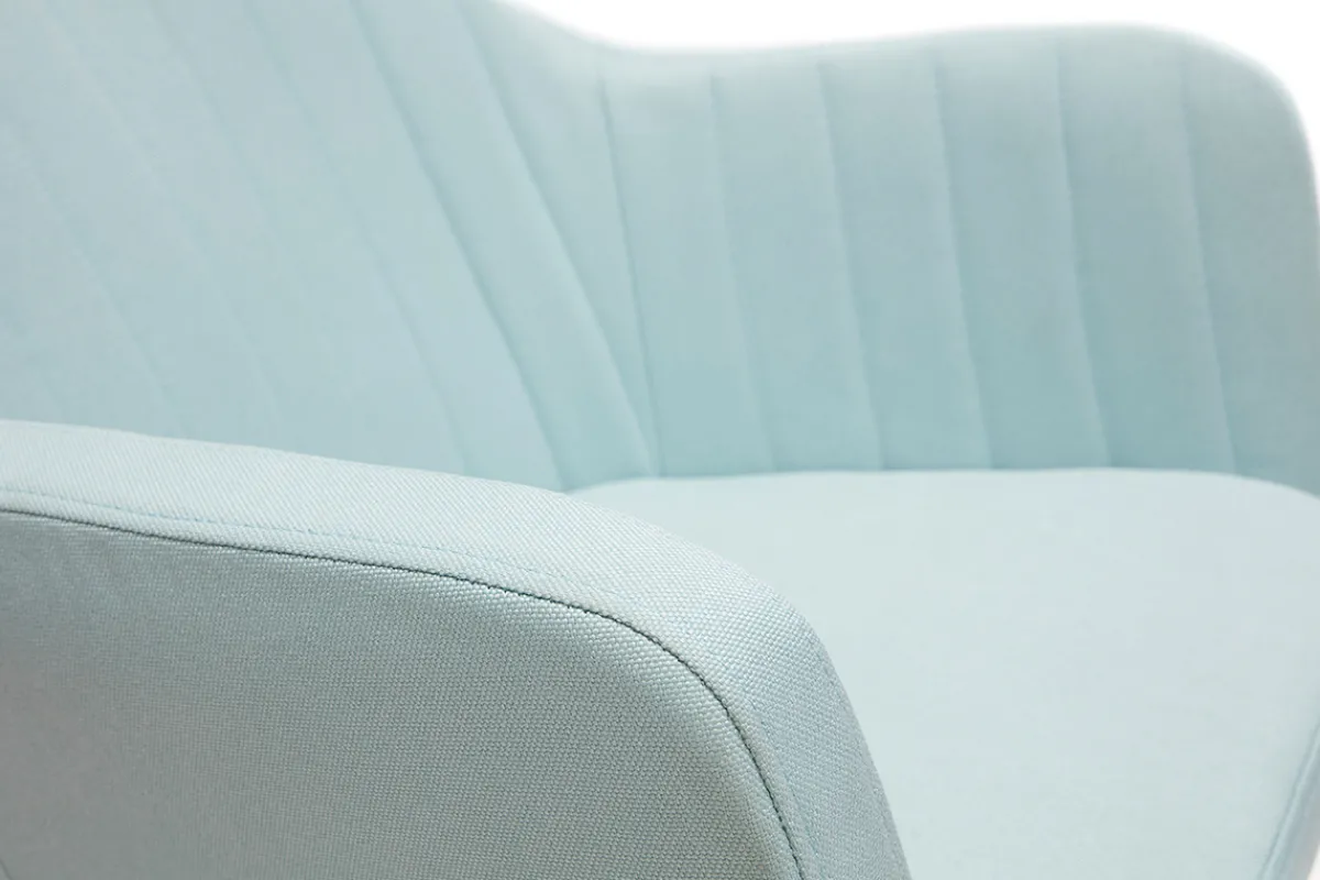 Miliboo Sessel skandinavisch Minzgrün und Füße aus Eichenholz ALEYNA* Design-sessel|Design-stühle