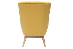 Miliboo Sessel Skandinavisch senfgelb aus Holz BRODY* Design-sessel|Sessel