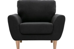 Miliboo Sessel Skandinavisch Stoff Anthrazitgrau ALICE* Design-sessel|Sessel