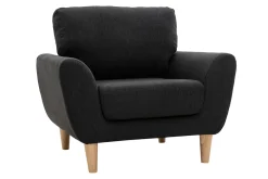 Miliboo Sessel Skandinavisch Stoff Anthrazitgrau ALICE* Design-sessel|Sessel