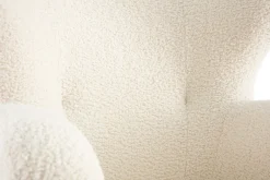 Miliboo Sessel weißer Stoffbezug mit Bouclé-Effekt KORO* Design-sessel|Sessel
