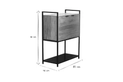 Miliboo Sideboard aus Akazie und schwarzem Metall H110 cm ARTHUS* Sideboards