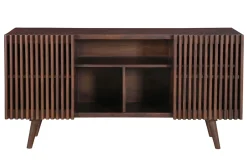 Miliboo Sideboard aus dunklem, massivem Mangoholz mit 2 Schiebetüren B140 cm ALBA* Sideboards