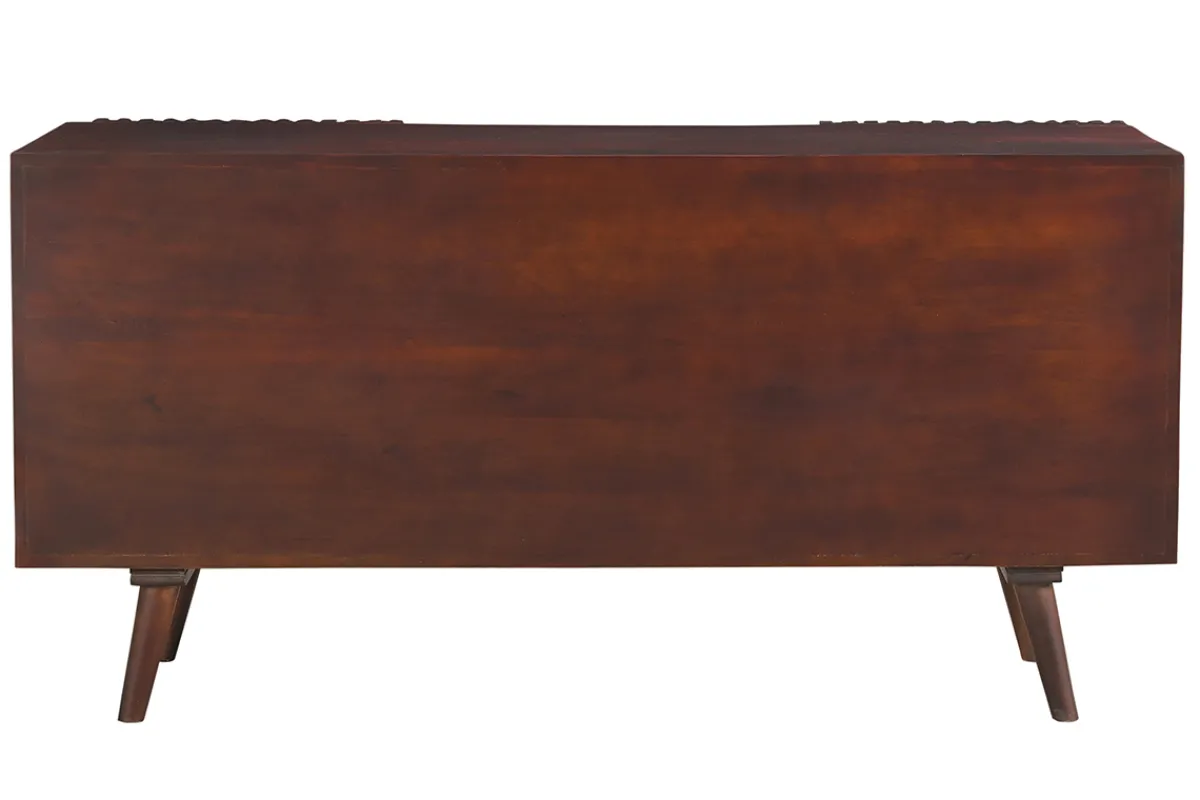 Miliboo Sideboard aus dunklem, massivem Mangoholz mit 2 Schiebetüren B140 cm ALBA* Sideboards