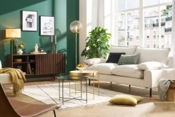 Miliboo Sideboard aus dunklem, massivem Mangoholz mit 2 Schiebetüren B140 cm ALBA* Sideboards