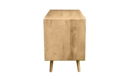 Miliboo Sideboard aus massivem Mangoholz und Rattangeflecht 2 Schiebetüren B135 cm ACANGE* Sideboards