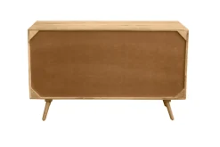 Miliboo Sideboard aus massivem Mangoholz und Rattangeflecht 2 Schiebetüren B135 cm ACANGE* Sideboards