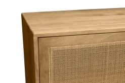 Miliboo Sideboard aus massivem Mangoholz und Rattangeflecht 2 Schiebetüren B135 cm ACANGE* Sideboards