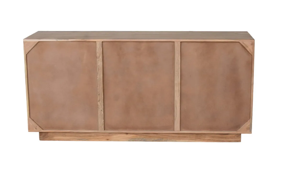 Miliboo Sideboard aus Massivholz mit Relief 3 Türen B160 cm ARK* Sideboards