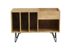 Miliboo Sideboard für Schallplatten aus Mangoholz und Metall B 90 cm BOOGIE* Sideboards