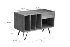 Miliboo Sideboard für Schallplatten aus Mangoholz und Metall B 90 cm BOOGIE* Sideboards