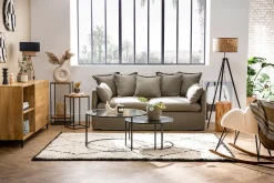 Miliboo Sideboard Industrie-Stil Mangoholz und Metall YPSTER* Sideboards
