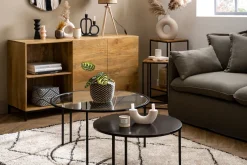 Miliboo Sideboard Industrie-Stil Mangoholz und Metall YPSTER* Sideboards