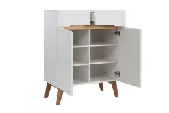 Miliboo Sideboard Skandinavienstil Weiß und Esche 80 cm MELKA* Sideboards