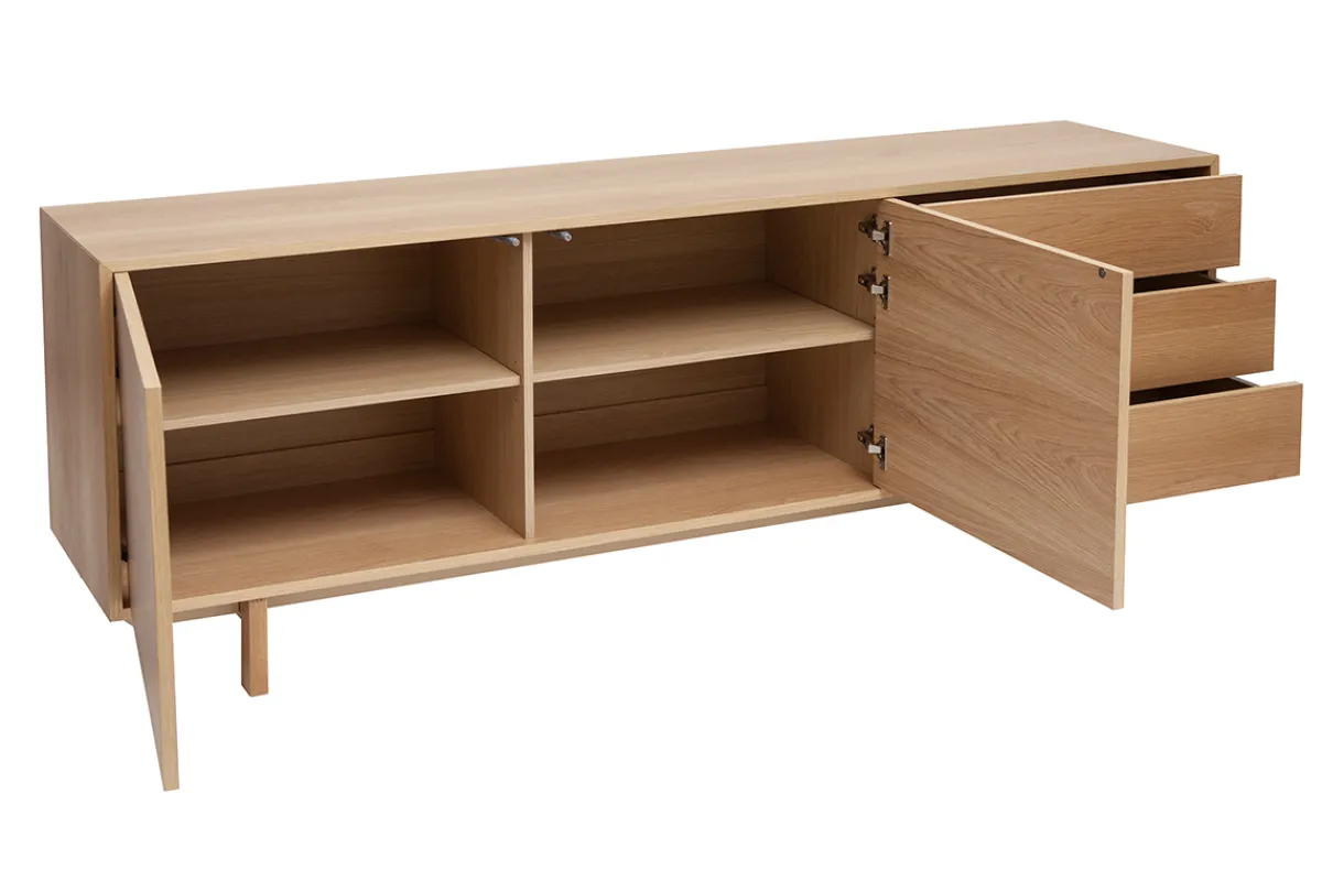 Miliboo Sideboard skandinavisch helles Holz B195cm SID* Sideboards