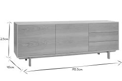 Miliboo Sideboard skandinavisch helles Holz B195cm SID* Sideboards